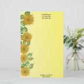 カスタムフラクタルアートワークの花の縁ど葉 便箋 (スタンド正面)