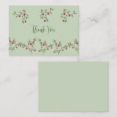 カスタムフラットノートカードありがとうフローラ植物学 ノートカード (正面/裏面)