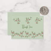 カスタムフラットノートカードありがとうフローラ植物学 ノートカード (正面/裏面インサイチュ)