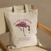 カスタムフラミンゴ50番誕生日ノベルティスワッグ トートバッグ