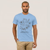 カスタムフラワーデザイン ホワイト メンズ Joyanta Tシャツ (正面フル)