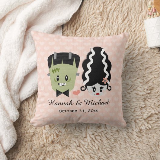 カスタムフランケンシュタインとモンスターズの結婚 クッション (ブランケット)