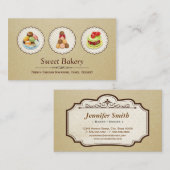 カスタムフランスのパリのマカロンデザートベイクストア 名刺 (正面/裏面)