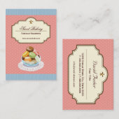 カスタムフランスのパリマカロンデザートストア 名刺 (正面/裏面)