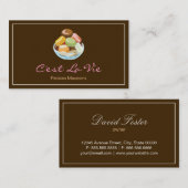 カスタムフランスのパリマカロンデザートストア 名刺 (正面/裏面)