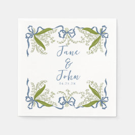 カスタムフランスのフローラ結婚ナプキンス スタンダードカクテルナプキン