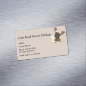 カスタムフランスのブルドッグペットアニマルロゴ マグネット名刺 (インサイチュ)