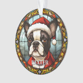 カスタムフランスのブルドッグ・クリスマス オーナメント (正面)