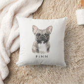 カスタムフランスのブルドッグ・ドッグ・ラバー・ギフト クッション (ブランケット)