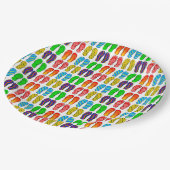 ***カスタムフリップフロップ付き紙プレート** ペーパープレート (アングル)