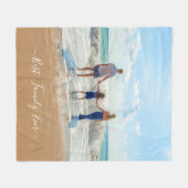 カスタムフリースブランケットご家族の写真プレゼント フリースブランケット (正面(横))