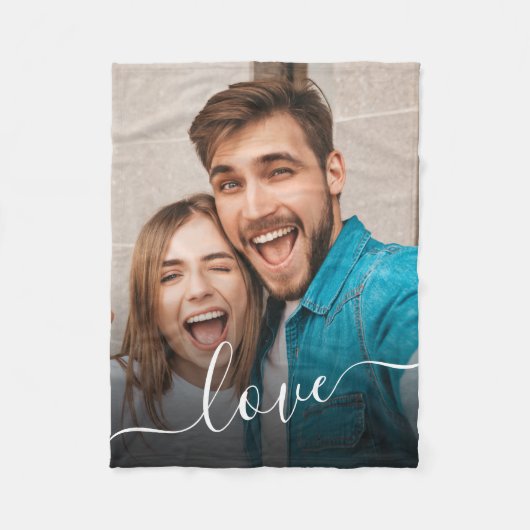 カスタムフリースブランケット写真と文字 フリースブランケット (正面)