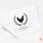 カスタムフリー卵カートンラベル農場生卵 スクエアシール (封筒)