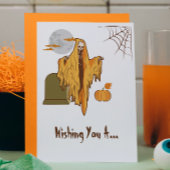 カスタムフリ不気味ートスケルトン面白いハロウィーン カード