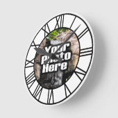 カスタムフルカラークロックのローマ数字 ラウンド壁時計 (傾斜)