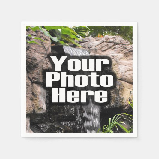 カスタムフルカラーパーソナライズされた スタンダードカクテルナプキン (正面)