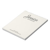 カスタムフルネーム手書きスクリプ連絡ト情報 ノートパッド (回転)