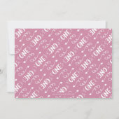 カスタムフルフォトガールファースト誕生日招待状 招待状 (裏面)