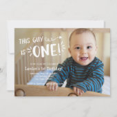 カスタムフルフォトファースト誕生日招待状 招待状 (正面)