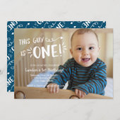 カスタムフルフォトファースト誕生日招待状 招待状 (正面/裏面)