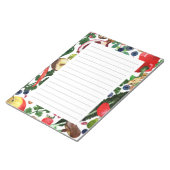 カスタムフルーツベギーの水の色の食料品縁どのリスト ノートパッド (アングル)