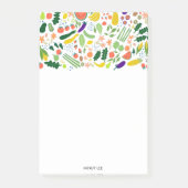 カスタムフルーツベギースグ縁どロッシショッピングリスト ポストイット (正面)