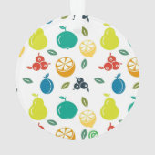 カスタムフルーツモノグラムホワイト オーナメント (裏面)