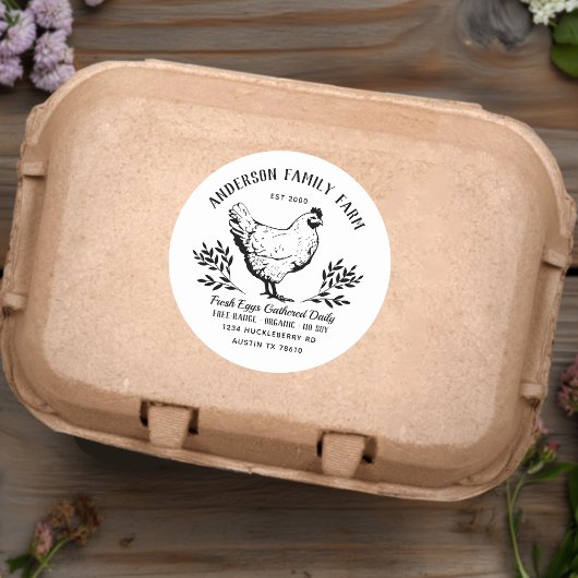 カスタムフレッシュエッグズファミリーファーム ラウンドシール