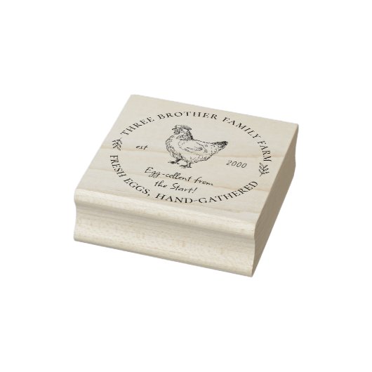 カスタムフレッシュエッグズファミリーファーム ラバースタンプ (スタンプ)