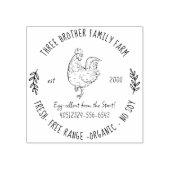 カスタムフレッシュエッグズホームステッド | ファーム連絡 ラバースタンプ (インプリント)