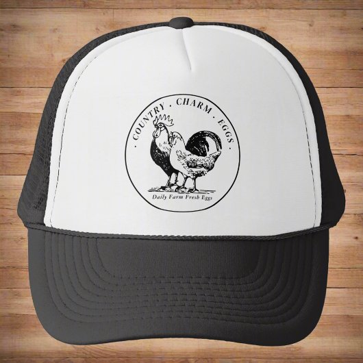 カスタムフレッシュオーガニックエッグズファームハウスビジネス キャップ