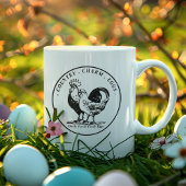 カスタムフレッシュオーガニックエッグズファームハウスビジネス コーヒーマグカップ