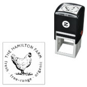 カスタムフレッシュオーガニックフリーレンジ卵農場ロゴ セルフインキングスタンプ (インサイチュ)