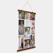 カスタムフレンズコラージュフレンドシップ引用文 吊り下げ型タペストリー (傾斜あり)