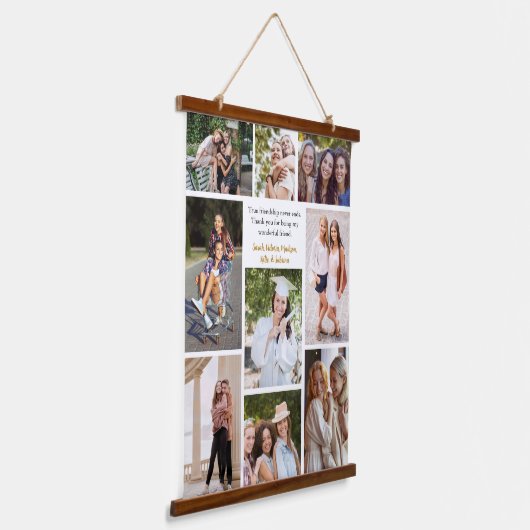 カスタムフレンズコラージュフレンドシップ引用文 吊り下げ型タペストリー (傾斜あり)