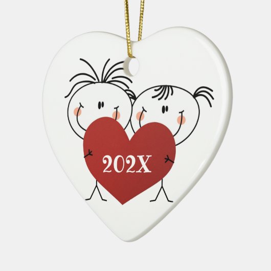 カスタムフレンドシップクリスマスセラミックオーナメント セラミックオーナメント (左)