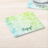 カスタムフレーズのコースター スクエアペーパーコースター (アングル)