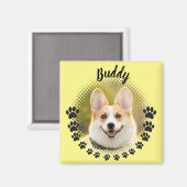 カスタムフレームドッグポートレート名 マグネット (正面/裏面)