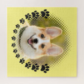 カスタムフレームドッグポートレート ジグソーパズル (横)