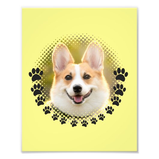 カスタムフレームドッグポートレート フォトプリント (正面)