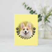 カスタムフレームドッグポートレート ポストカード (スタンド正面)