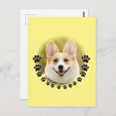 カスタムフレームドッグポートレート ポストカード (正面/裏面)