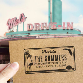 カスタムフロリダライセンスプレート差出人住所スタンプ セルフインキングスタンプ