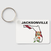 カスタムフロリダ州旗州フラワーオレンジブロッサム キーホルダー (裏面)