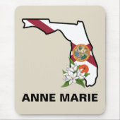 カスタムフロリダ州旗州フラワーオレンジブロッサム マウスパッド (正面)