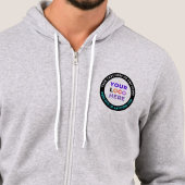 カスタムフロントとバック文字 | ビジネスシンプルロゴ パーカ