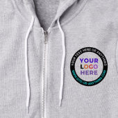 カスタムフロントとバック文字 | ビジネスシンプルロゴ パーカ