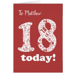 カスタムフロントシック赤ホワイト18誕生日