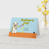 カスタムフロントファーザーデイキャッ絵画トウォール カード (黄色い花)