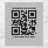 カスタムフロントQRコード背面ロゴTシャツワインラベル ワインラベル (シングルラベル)